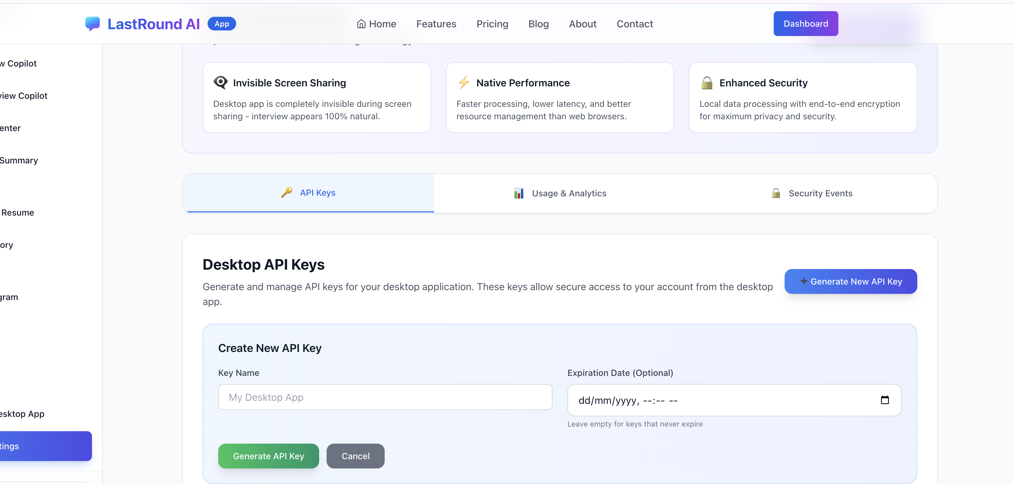Generate Your API Key