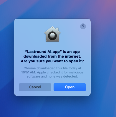 Open the App & Handle Security